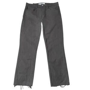 Frank & Eileen Cork Brown Wash Denim Jeans Frayed‎ Hem Cropped Bootcut